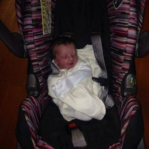 Infant carseat , with base .